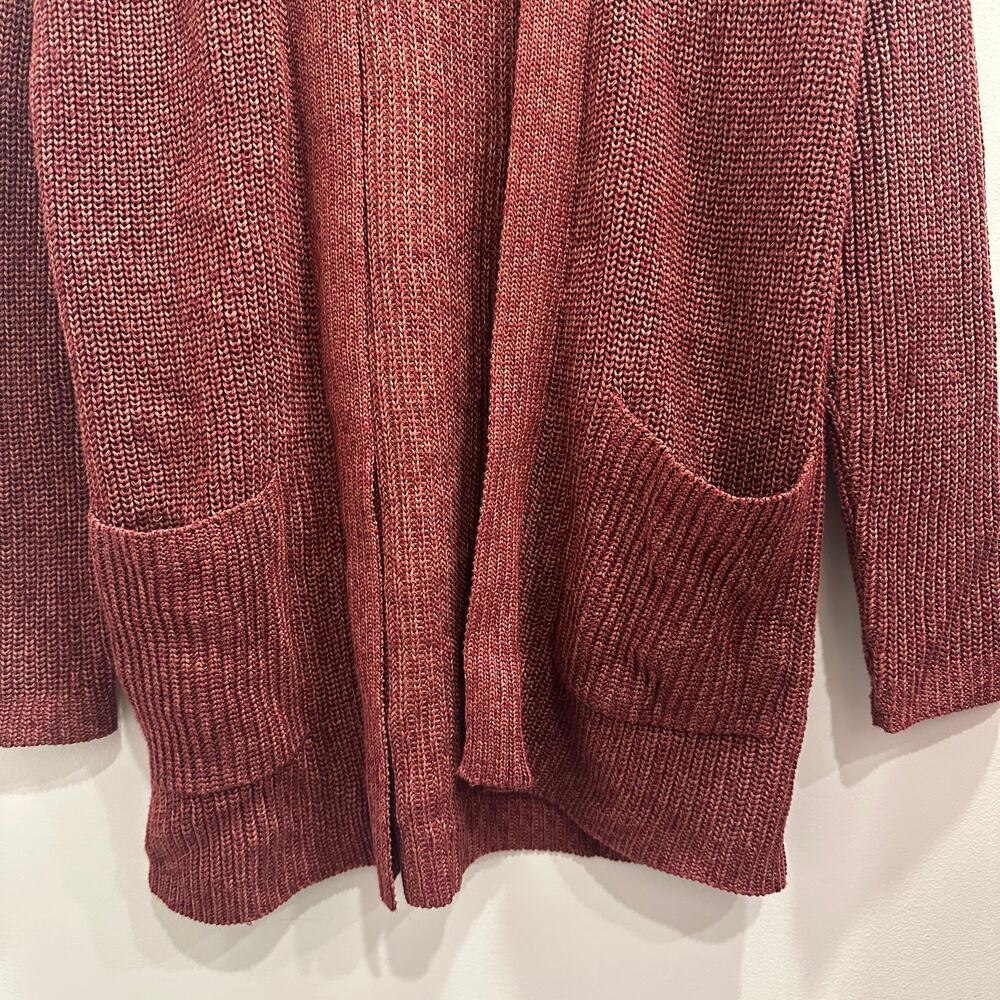 Peruvian Connection Salinas Cardigan Brandywine Marled Brick Red XS‎ Boho Luxury - Picture 4 of 9